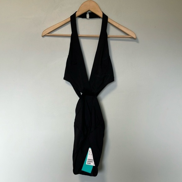 NWT H&M Black Cut Out One Piece Swimsuit - Picture 1 of 7